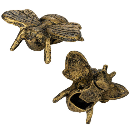 Creative Co-Op - Abrebotellas de abeja de metal fundido envejecido, dorado