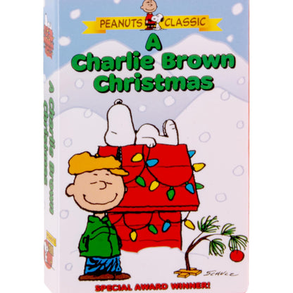 Hallmark A Charlie Brown - Estuche de Video Retro de Navidad para decoración navideña, Regalos de película de Navidad