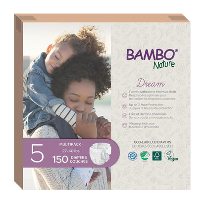 Bambo Nature Pañal Ecológico Talla 1, 216 Piezas - Talla 5 - 150