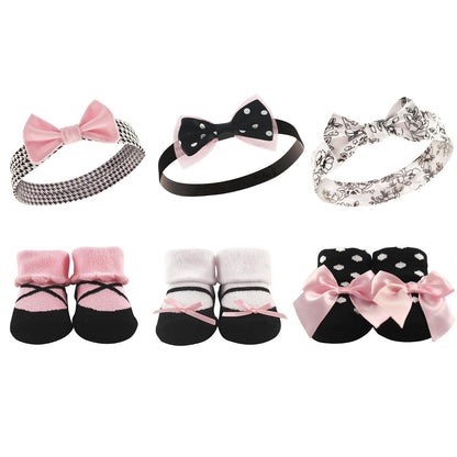 Hudson Baby Girl's Headband and Socks Giftset