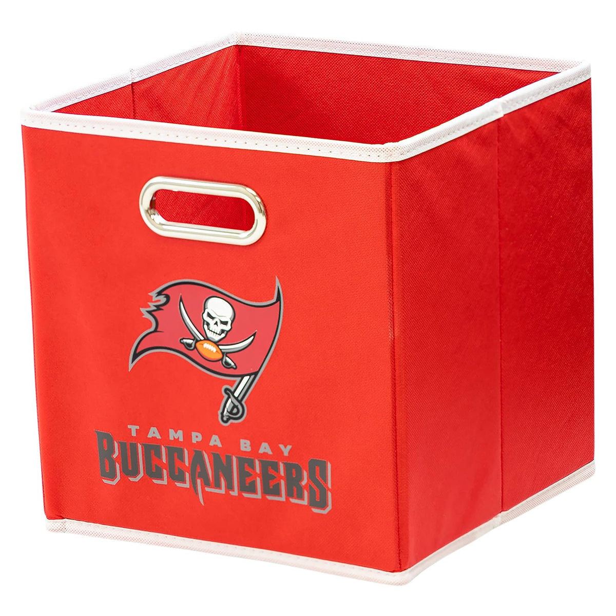 Franklin Sports Cubos de Almacenamiento de Tela de Equipo de NFL Hecho para Adaptarse a los organizadores de Almacenamiento (27.9 x 26.6 x 26.6 cm) - Tampa Bay Buccaneers