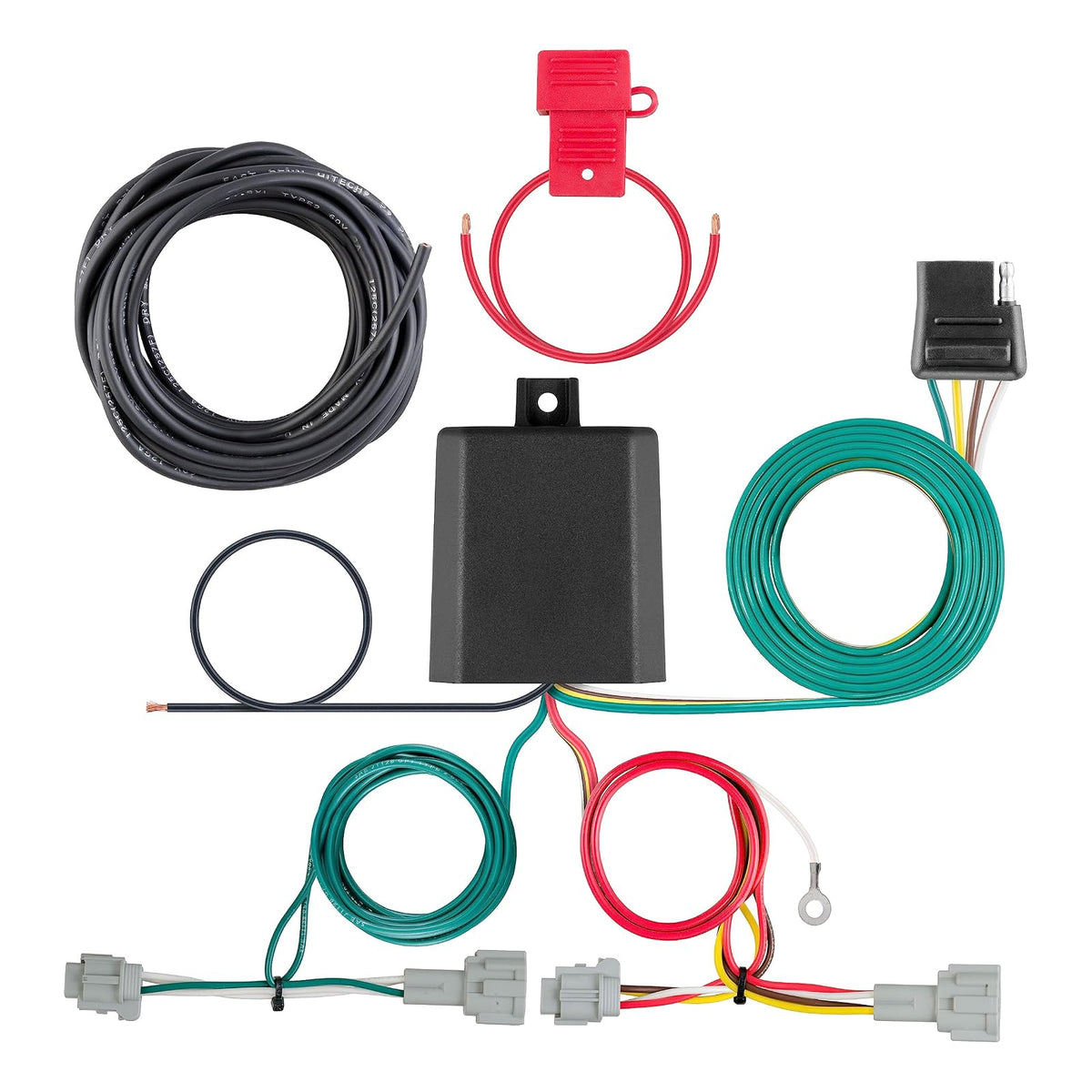 CURT 56459 Arnés de Cableado Personalizado para Remolque 4 Pines para Nissan Rogue, Negro