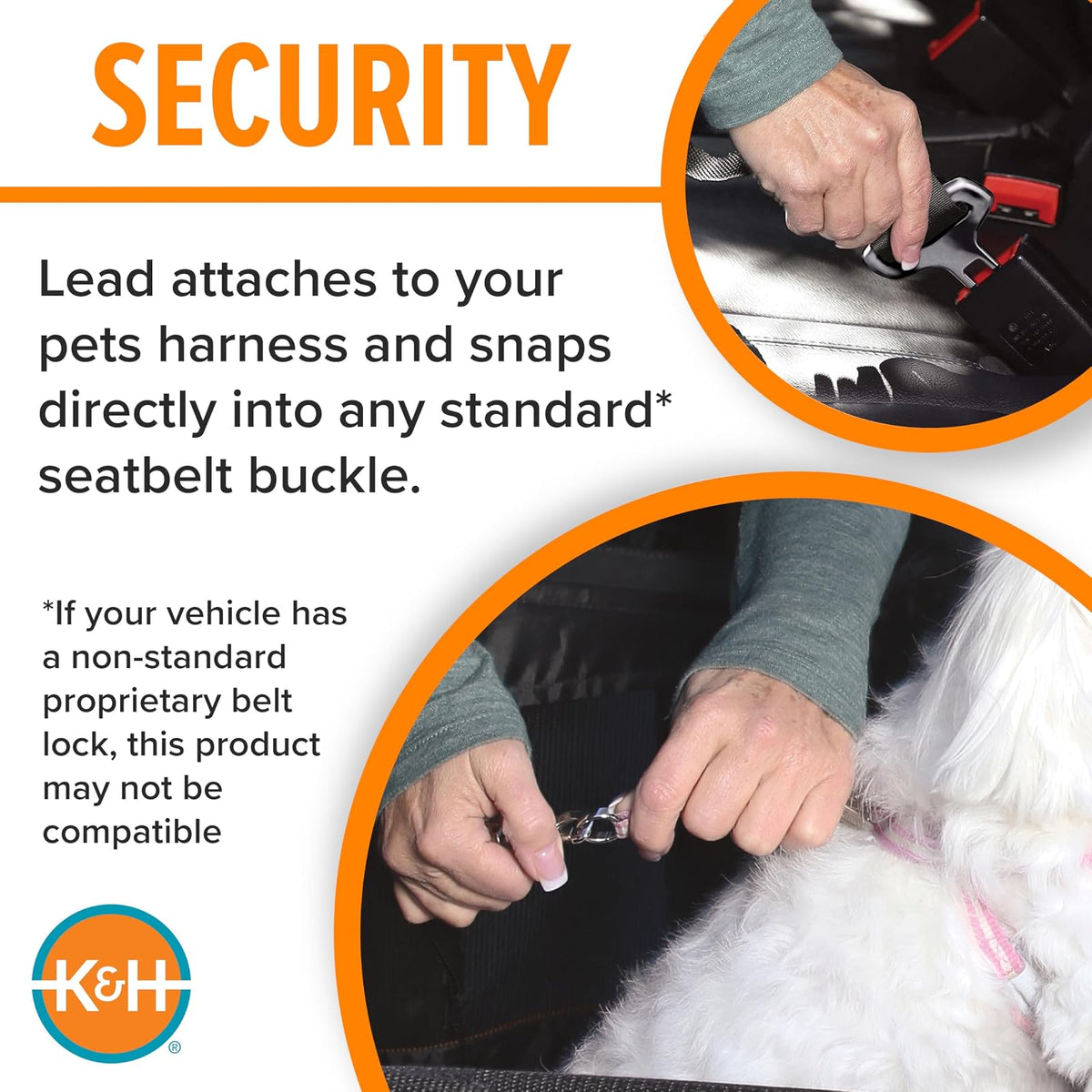 K&H Pet Products Hebilla N' Go Asiento de Automóvil para Mascotas, Gris, Small (21" x 13" x 19")