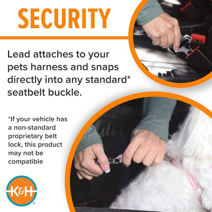 K&H Pet Products Hebilla N' Go Asiento de Automóvil para Mascotas, Gris, Small (21" x 13" x 19")