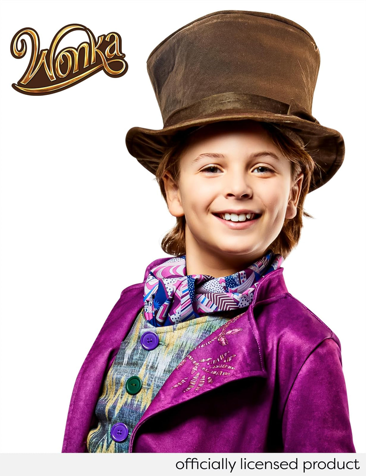 Rubies Wonka: Disfraz de Willy Wonka para niños, talla S