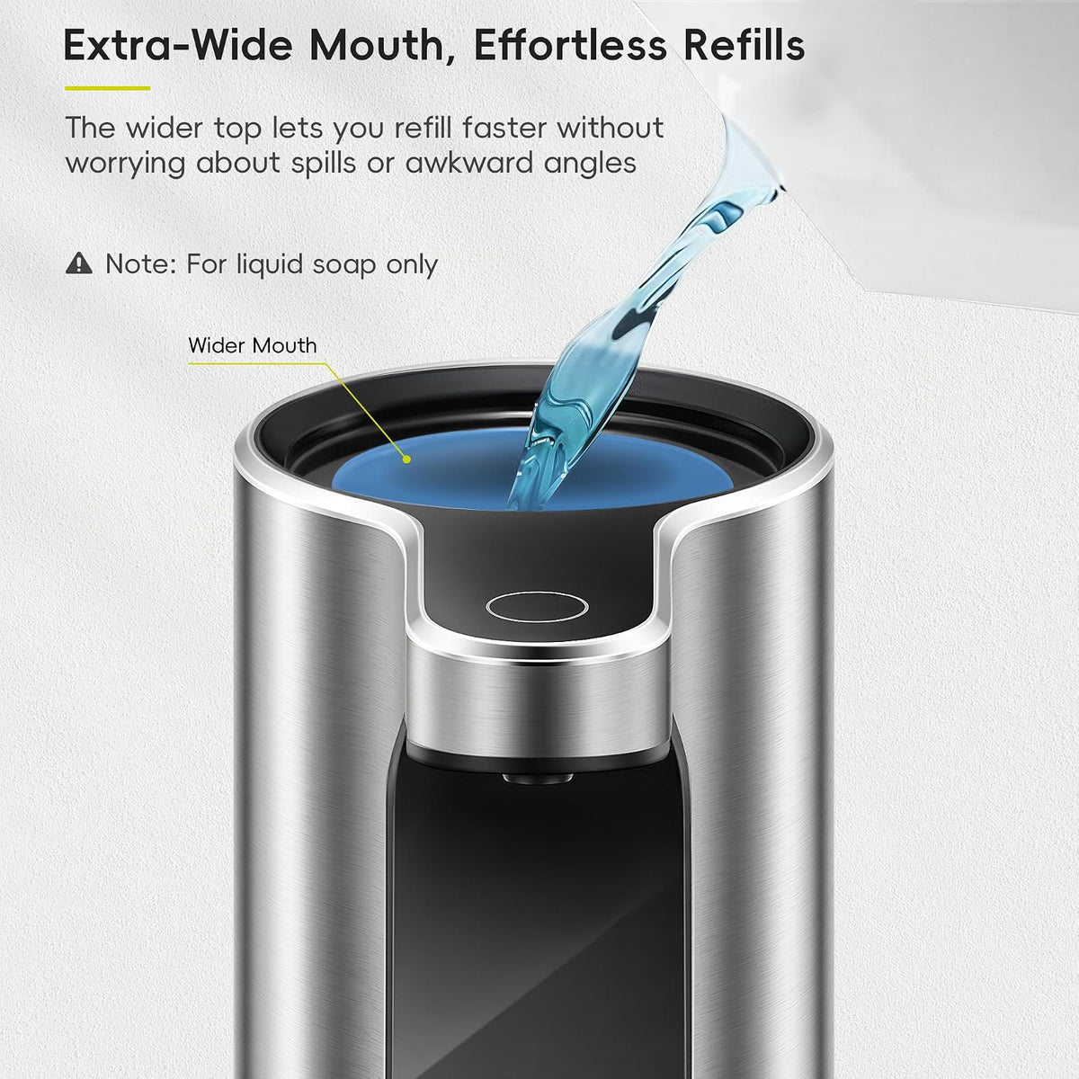 EKO Aroma Pro Dispensador automático de jabón líquido sin Contacto de 14 onzas, dispensador de jabón Recargable de Manos y Platos para baño y Fregadero de Cocina, Impermeable, Control de Volumen