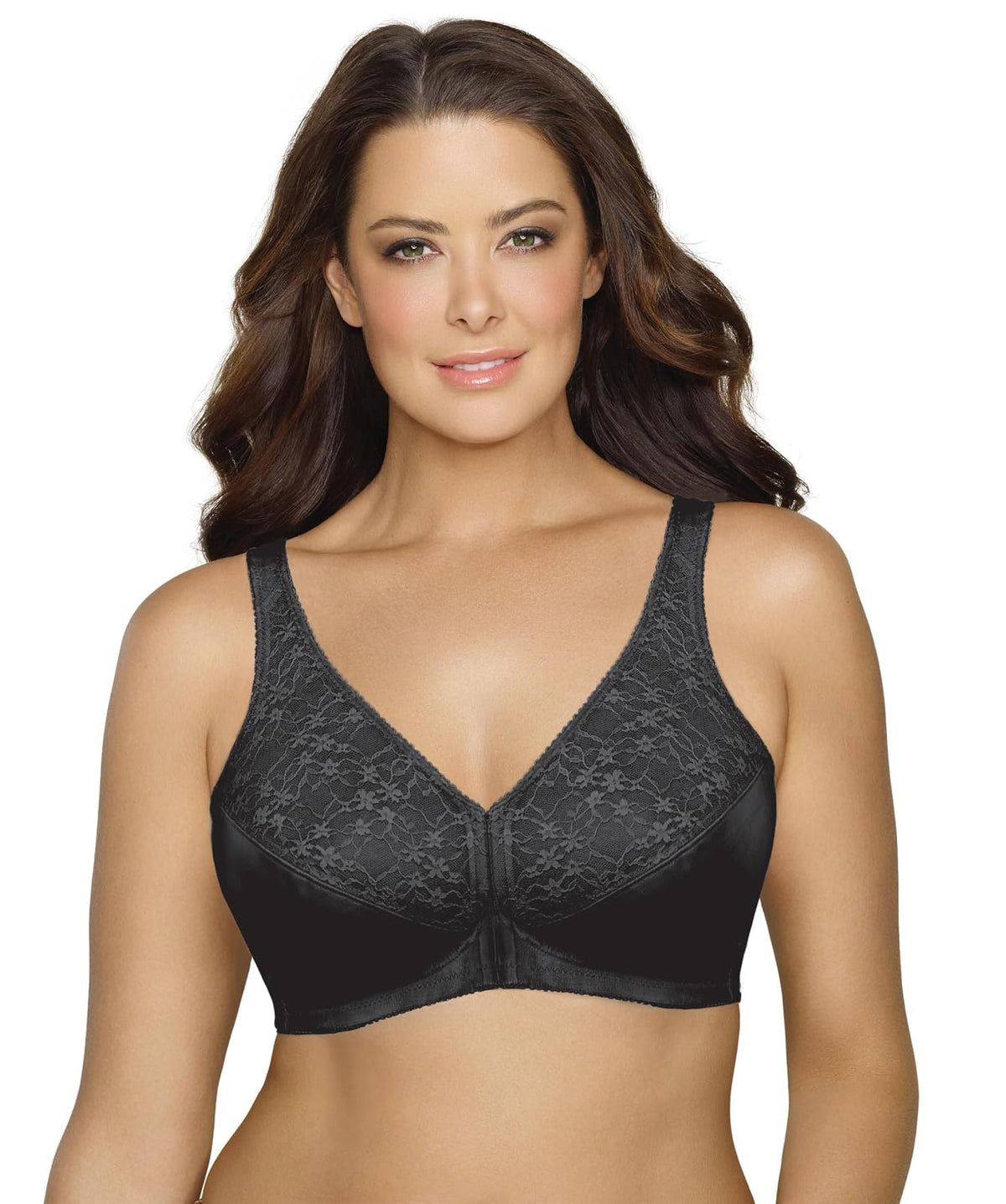 Exquisite Form Brasier de Encaje con Cierre Frontal y Soporte de Postura - 38D - Negro