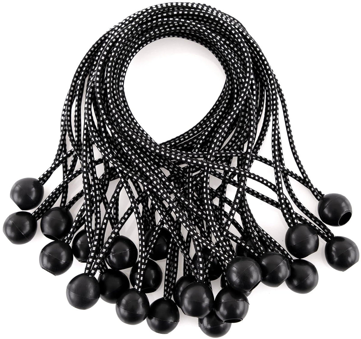 Kotap bb-11b bola bungee, 27.9 cm, Negro, 25 piezas