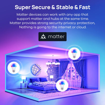 Consciot - Bombillas inteligentes, WiFi Bluetooth que cambia de color, bombillas LED A19 E26 RGBTW que funcionan con Alexa/Google Home/Apple Home/Siri, sincronización de música, foco inteligente