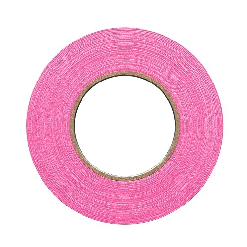 Pro Tapes - - Cinta mate Pro Gaff con adhesivo de goma, 24 mil x 45 m, color Rosado Fluorescente, (paquete de 1)