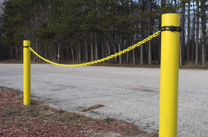 Mr. Chain 50002-25 Plastic Barrier Chain, High Density Polyethylene with UV Inhibitors, 2" Link x 25', Yellow
