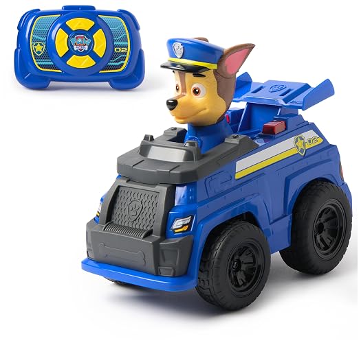 La patrulla canina, automóvil patrulla por control remoto de Chase, automóvil por control remoto con luces led y control fácil de manejar, juguetes de imitación para niños y niñas a partir de 3 años