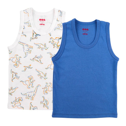 Baby Creysi Paquete de 2 Camisetas Sin Mangas para Niña de 100% Algodón en Tejido Cardigan Suave One For You