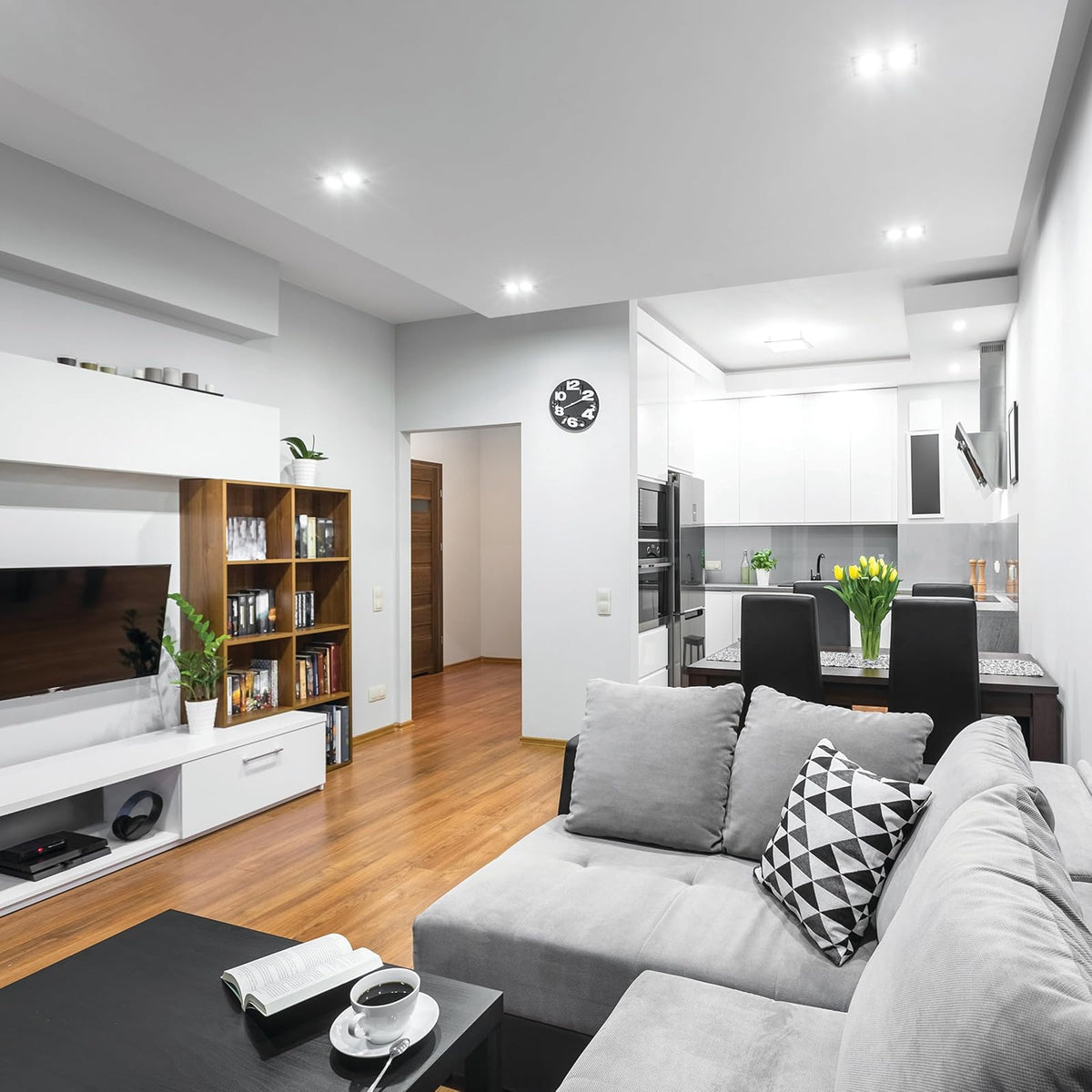 Feit Electric BR40 - foco LED BR40, equivalente a 150 W, regulable, 5CCT, base media E26, 90 CRI, 2175 lúmenes, blanco ajustable, 13.7 años de vida útil, BR40150DM5CCTCA15K