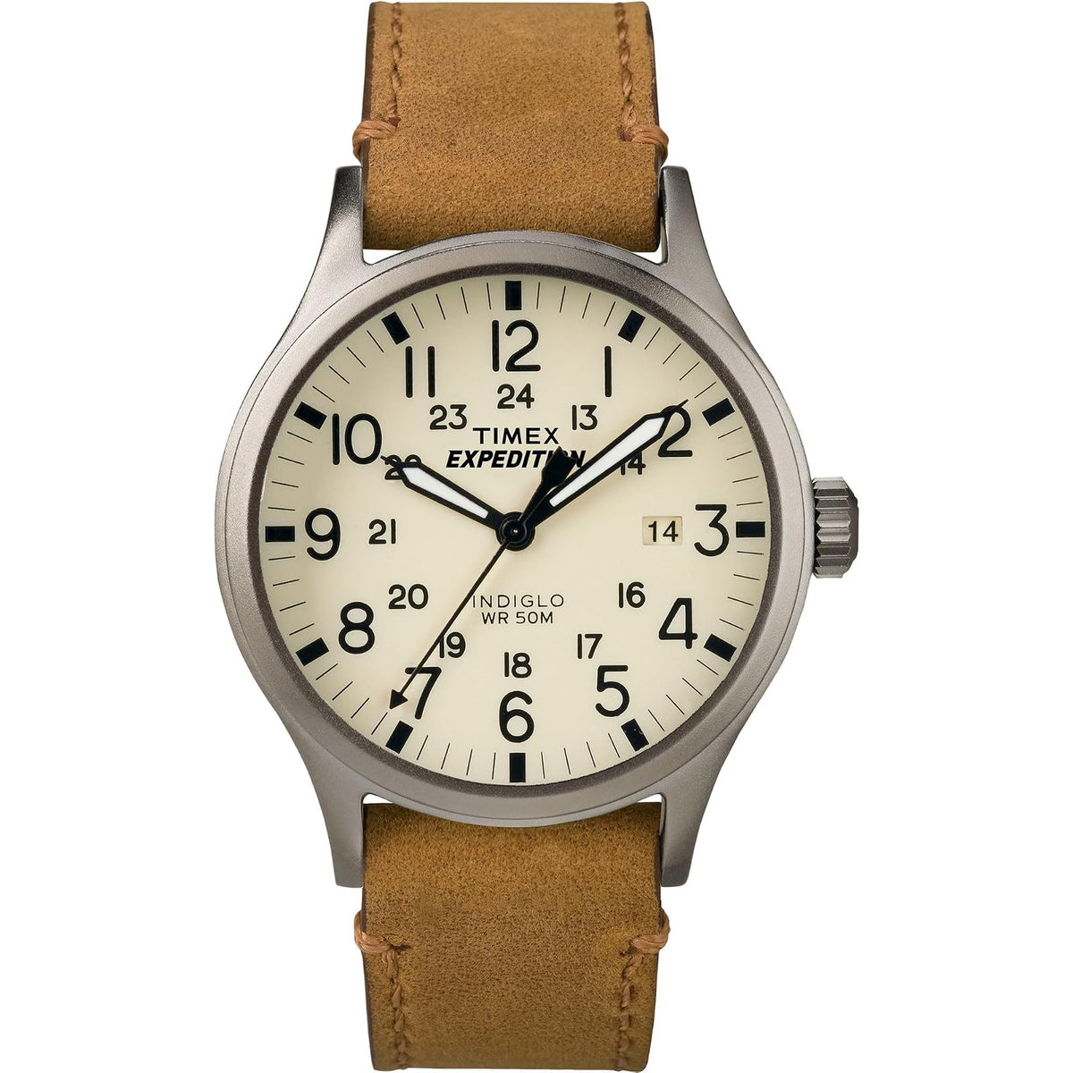 Timex Expedition Scout Reloj Análogico para Hombre, 40 mm - Marrón - Natural