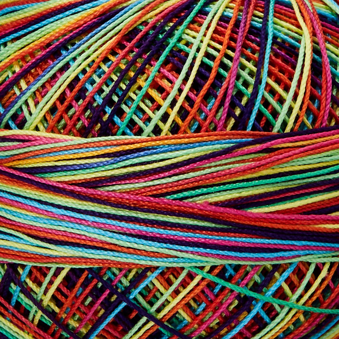 Handy Hands - Hilo de algodón Lizbeth de 210 yardas, 25 g, Rainbow Splash, HH20184