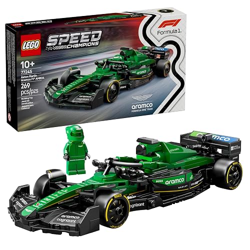 LEGO Speed Champions Auto de Carreras Aston Martin Aramco F1 AMR24 Set con vehículo, Modelo construible, Juego con 1 minifigura, Regalo Coleccionable para niños y niñas 77245