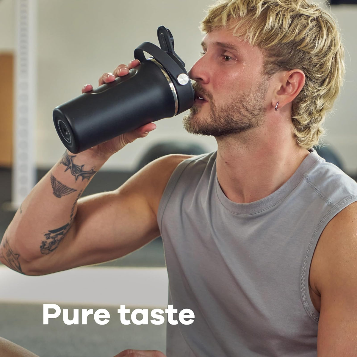 Hydro Flask - Botella de acero inoxidable aislada para gimnasio preentrenamiento y proteínas, 24 onzas, color verde agave
