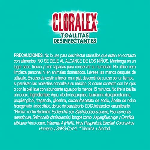 Cloralex Toallitas Desinfectantes 3 Paquetes con 84 pzas c/u