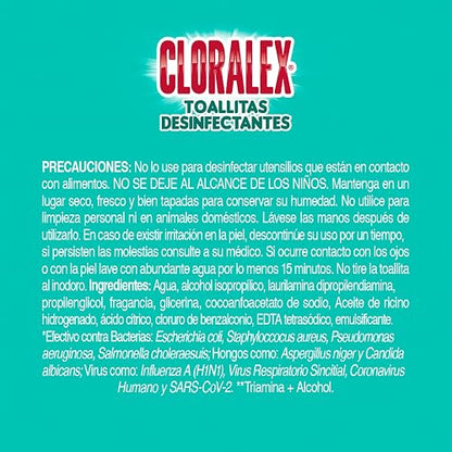 Cloralex Toallitas Desinfectantes 3 Paquetes con 84 pzas c/u