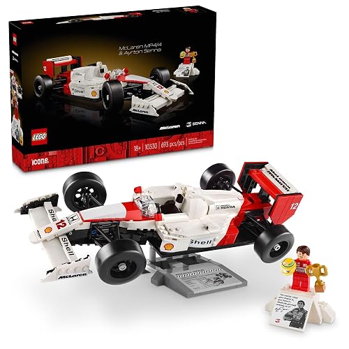 LEGO Icons McLaren MP4/4 y Ayrton Senna Modelo de Auto para Adultos 10330
