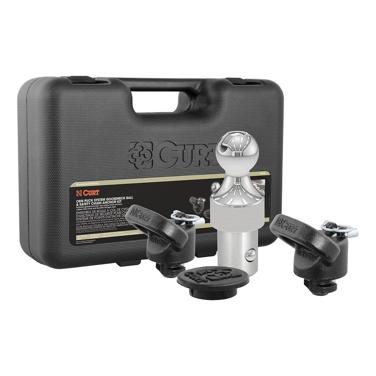 CURT Kit de Enganche de Cuello de Cisne con Sistema de Disco OEM para Camiones Ram, Bola de 2-5/16 in, Cromado 60638 - 38k Capacity - Dodge