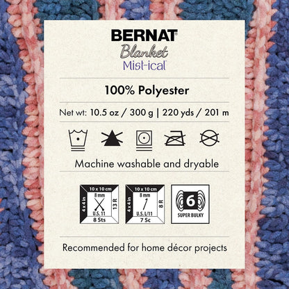 Bernat Blanket Mist-ical Storm Blue Paquete de 2 hilos de 300 g