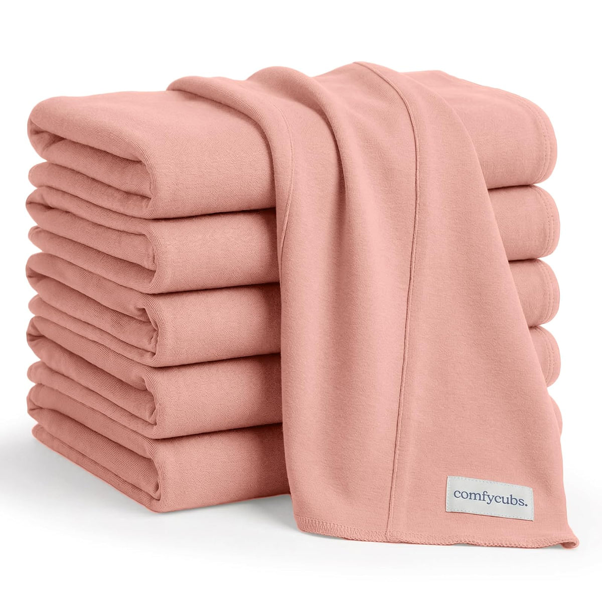 Comfy Cubs Pañitos para Eructar de Algodón para Bebé, 10 Piezas, Mora - Rubor audaz - Pack of 6