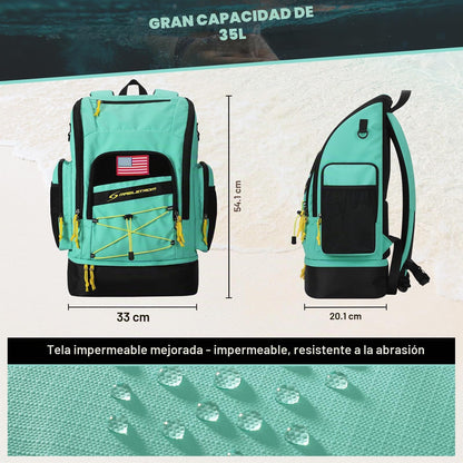 Maelstrom Mochila Deportiva Impermeable 35L con Compartimentos Funcionales para Actividades Acuáticas