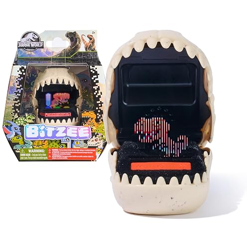 Bitzee, Juguete de Dinosaurio Interactivo de Jurassic World con 25 Dinosaurios, reacciona Cuando lo tocas, Las cápsulas se conectan e interactúan, Mascota Digital para niños a Partir de 5 años