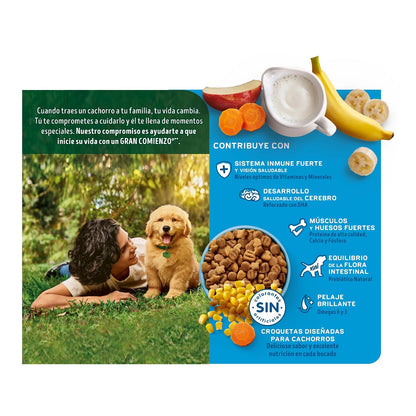 Dog Chow Purina Cachorro Raza Mediana y Grande Sabor Carne, Pollo y Frutas 7.5Kg