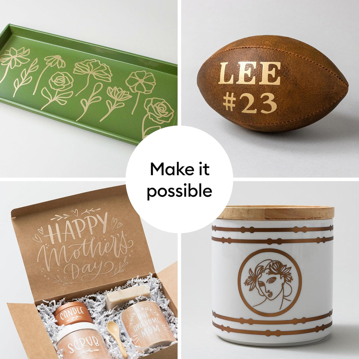 Cricut - Vinilo de aluminio dorado - 12 x 10 pies