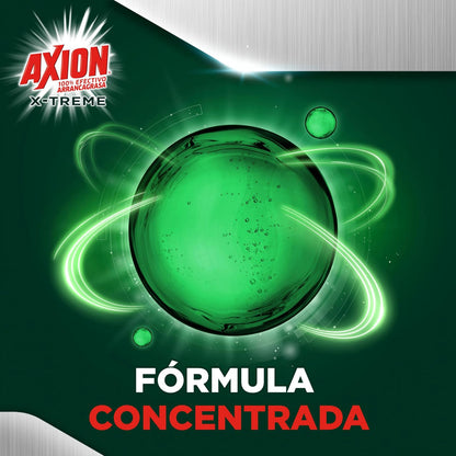 Axion Lavatrastes Líquido Xtreme 100% Efectivo Arrancagrasa 2.8 L | Fórmula Concentrada y más Poderosa que Rinde Más, Máxima Eficacia, Corta la Grasa al Instante