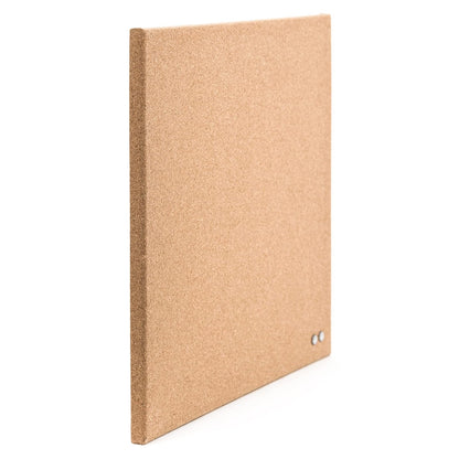 U Brands - Tablero de anuncios de corcho cuadrado sin marco, suministros de oficina, 14 x 14 pulgadas, natural, con pasadores de empuje, 1 unidad