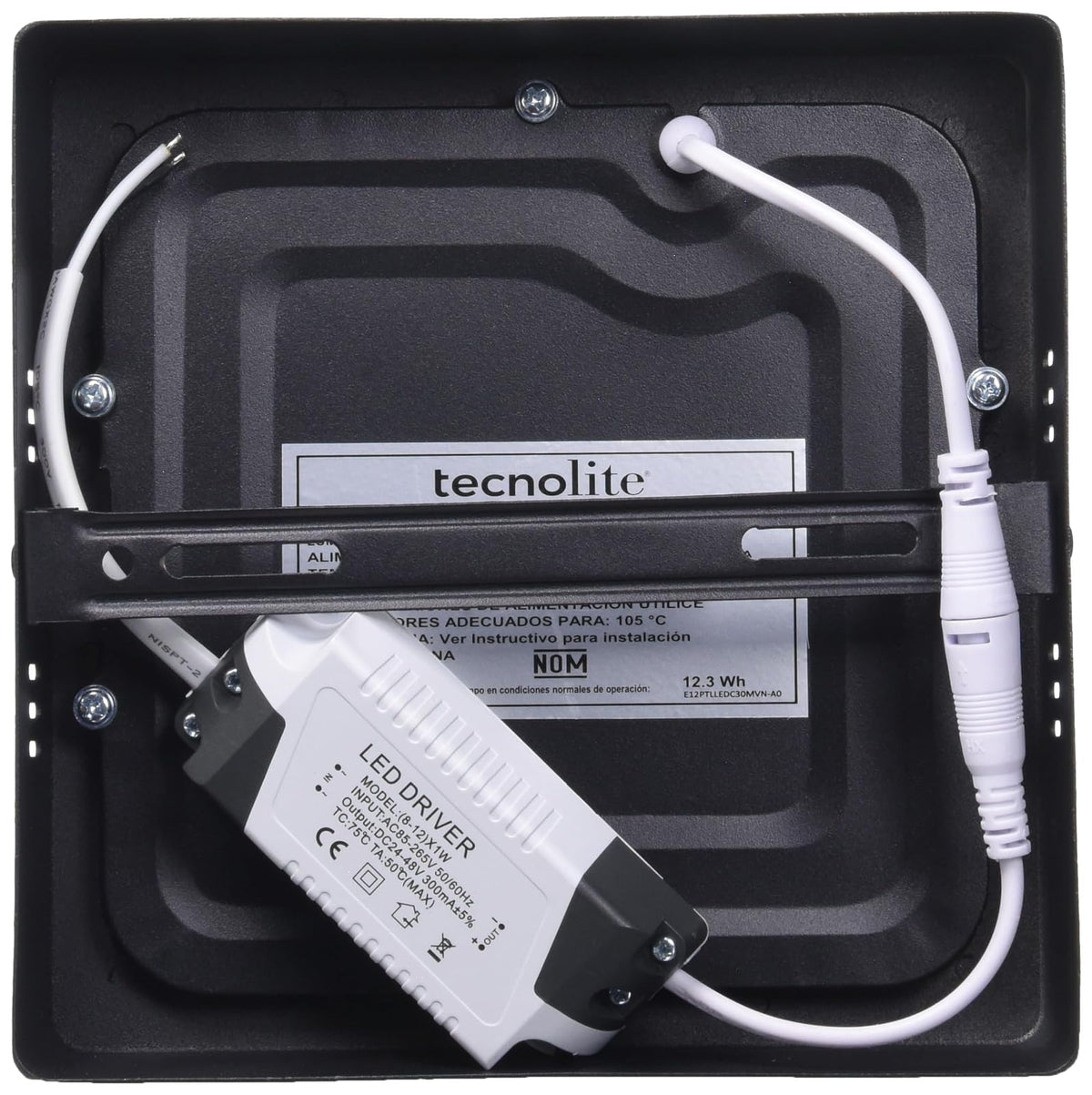 Tecnolite Lámpara Plafón LED de Sobreponer 12 W, Luz Suave Cálida, Interiores, No atenuable, LED integrado