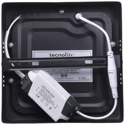 Tecnolite Lámpara Plafón LED de Sobreponer 12 W, Luz Suave Cálida, Interiores, No atenuable, LED integrado