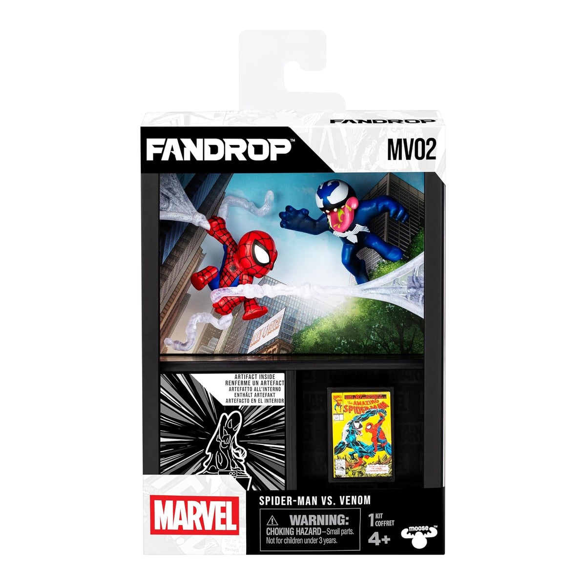 Fandrop MV02-Spider-Man VS. Venom, combina un Marcador de Diorama, artefactos y Escena Que CREA una visualización de élite para Mejorar Cualquier colección de Spider-Man, 4 Marvel para coleccionar