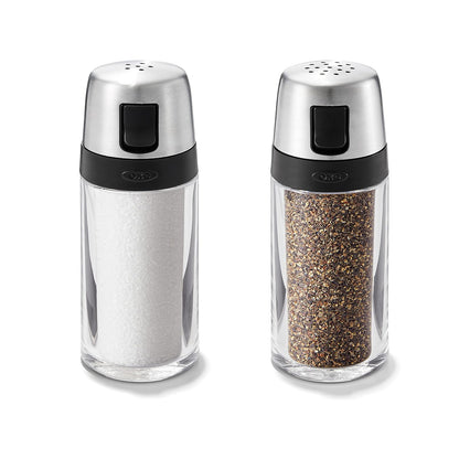 OXO Good Grips boquillas, Set de batidor de sal y pimienta, Transparente / plateado, Sal/pimienta, 1