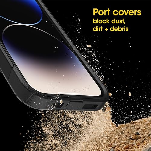 OtterBox COMMUTER SERIES para iPhone 14 Pro (ONLY) - NEGRO | Funda delgada y protectora para iPhone, de doble capa, absorción de impactos
