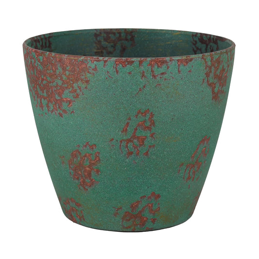 GROWSCAPE - Maceta de Resina Vogue con Acabado de cerámica, 20 cm de Cobre | Macetas con acabado pintado a mano, maceta ligera para interiores y exteriores, resistente a los rayos UV