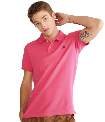 Aeropostale Polo de Piqué para Hombre - XS - Rosa (Pink Flambe)