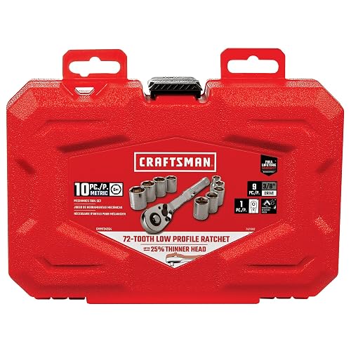 CRAFTSMAN - Juego de herramientas mecánicas, métrico, unidad de 3/8 pulgadas, 10 piezas (CMMT34564)