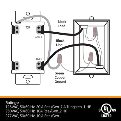 GE - Interruptor de temporizador mecánico de cuenta regresiva en la pared, herida de resorte, hasta 15 minutos, intervalos de 1 minuto, no necesita cable neutro, ideal para luces, ventiladores de escape, calentadores, LED, 15303