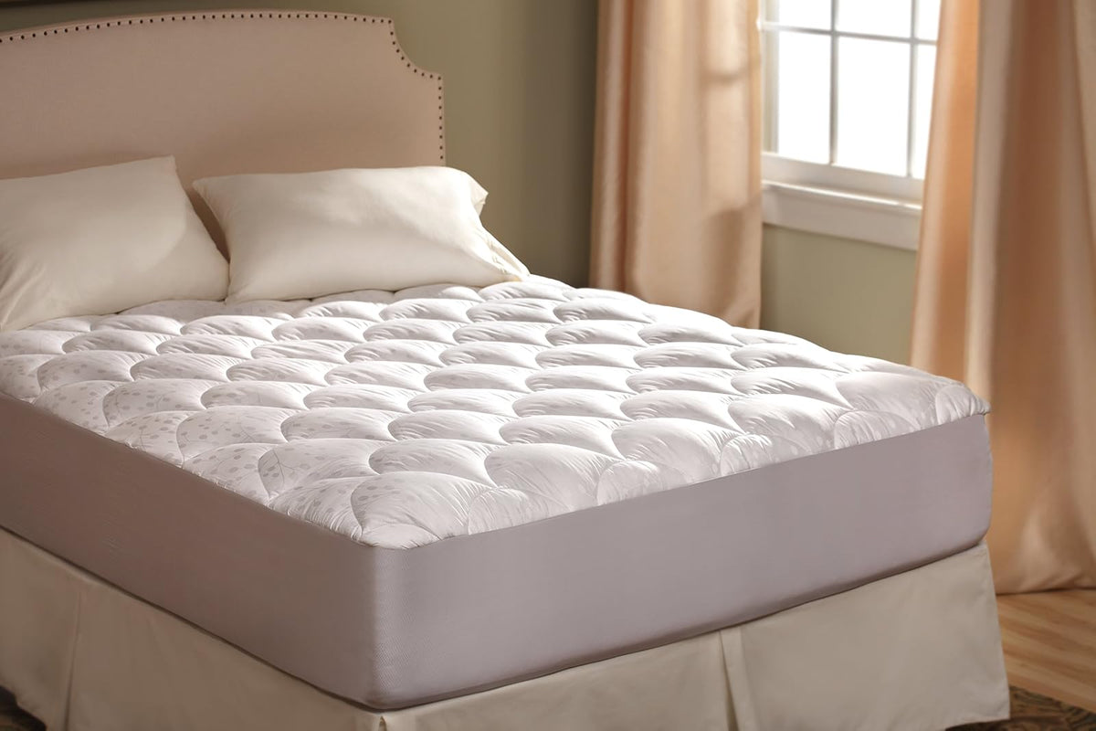 Lippert Components Denver 343496 RV - Colchoneta para colchón (tamaño King), Color Blanco