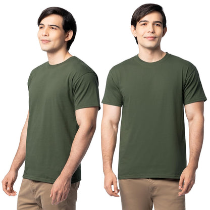 Fruit of the Loom Playera Eversoft con Bolsillo para Hombre, Paquete de 2 - CH - Paquete de 2 Verde Militar