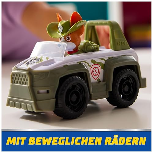 Paw Patrol, vehículo de Rescate de la Jungla de Tracker, vehículo de Juguete con Figura de acción Coleccionable, Juguetes respetuosos con el Medio Ambiente para niños y niñas a Partir de 3 años