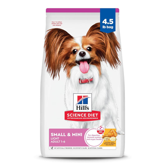 Hill's Science Diet Small Mini Light Croquetas para Perro Adulto Pollo 2Kg | Croquetas Hill's para perro, pollo real, razas pequeñas, control de peso, músculos magros, fibras naturales de saciedad