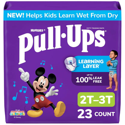 Pull-Ups Boys' Potty Training Pants Training Underwear Size 4, 2T-3T, 23 Ct