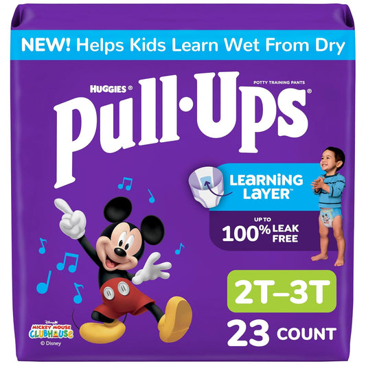 Pull-Ups Boys' Potty Training Pants Training Underwear Size 4, 2T-3T, 23 Ct