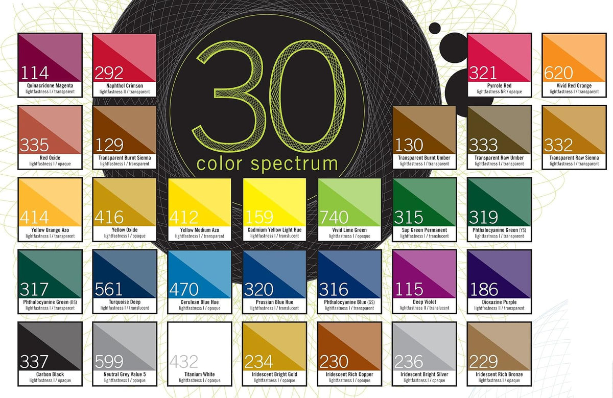 Reeves 104201 Professional Acrylic INK Essential 6-Piece Set